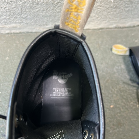 Dr. Martens Doc's Vegan Leather Black Boots 14045 Size US 7 Punk Goth Lace Up - Picture 12 of 12